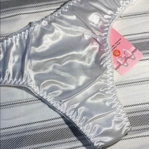 🔺HOLD🔺New White Satin Thong